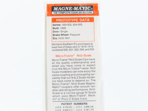 Nn3 Scale Micro-Trains MTL 15110 MSR'Y Montana Southern Single Door Box Car #501