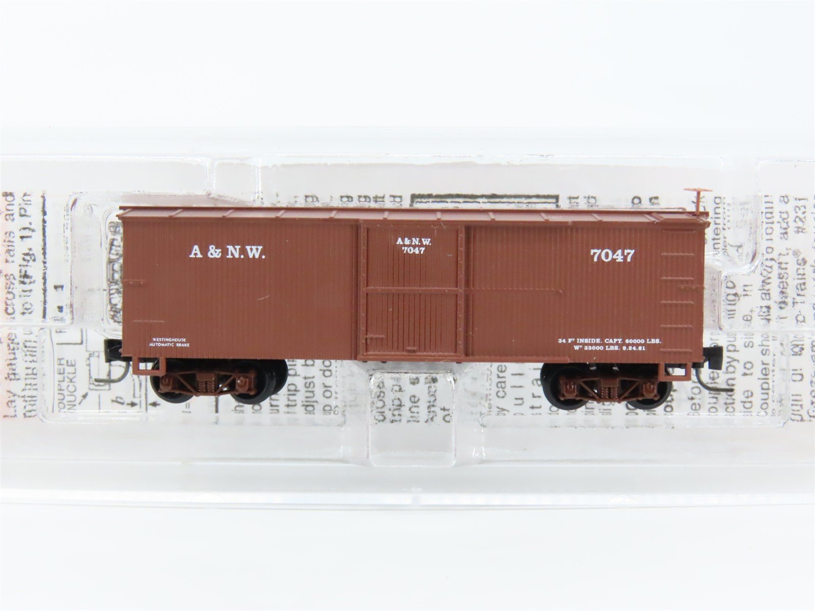 Nn3 Scale Micro-Trains MTL 80000140 A&NW Austin & North Western Box Car #7047