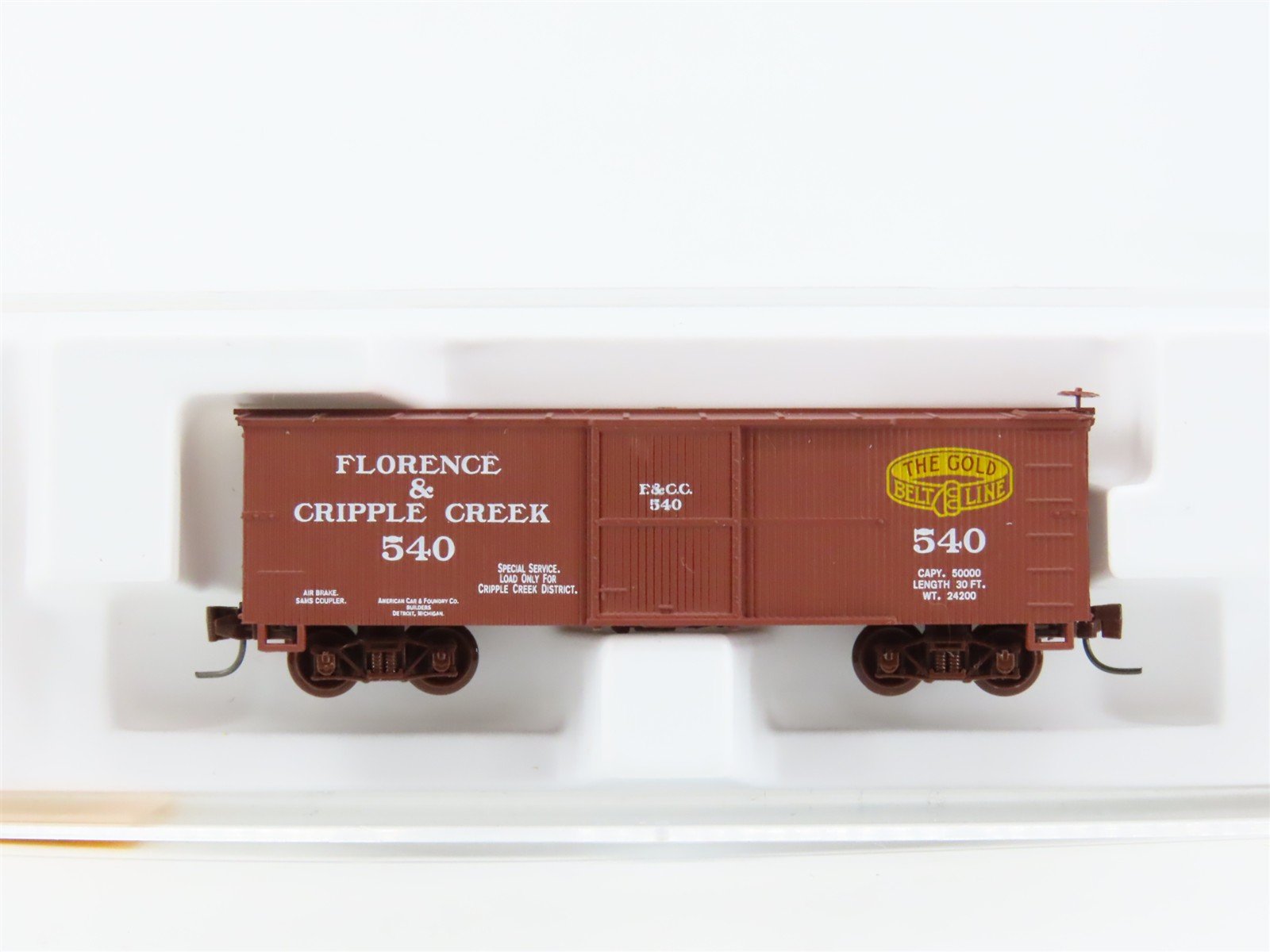Nn3 Scale Micro-Trains MTL 15104 F&CC Florence & Cripple Creek 30' Box Car #540