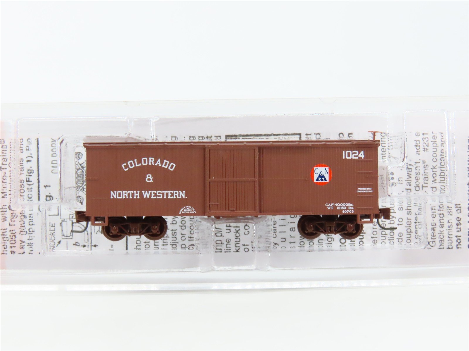 Nn3 Micro-Trains MTL 80000080 C&N Colorado & Northwestern 30' Box Car #1024