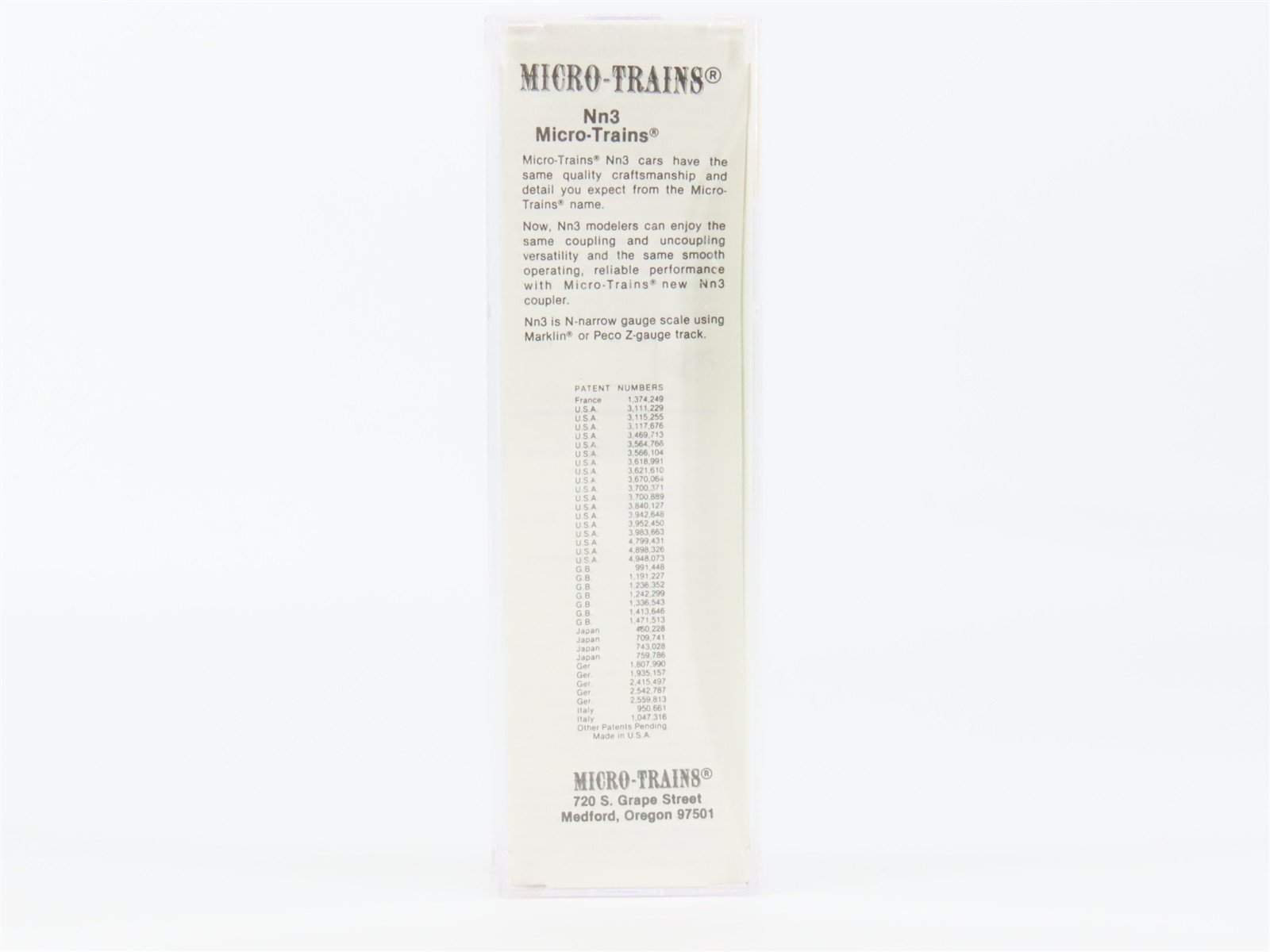 Nn3 Scale Micro-Trains MTL 15301 SP Southern Pacific Flat Car #478 w/ Stakes