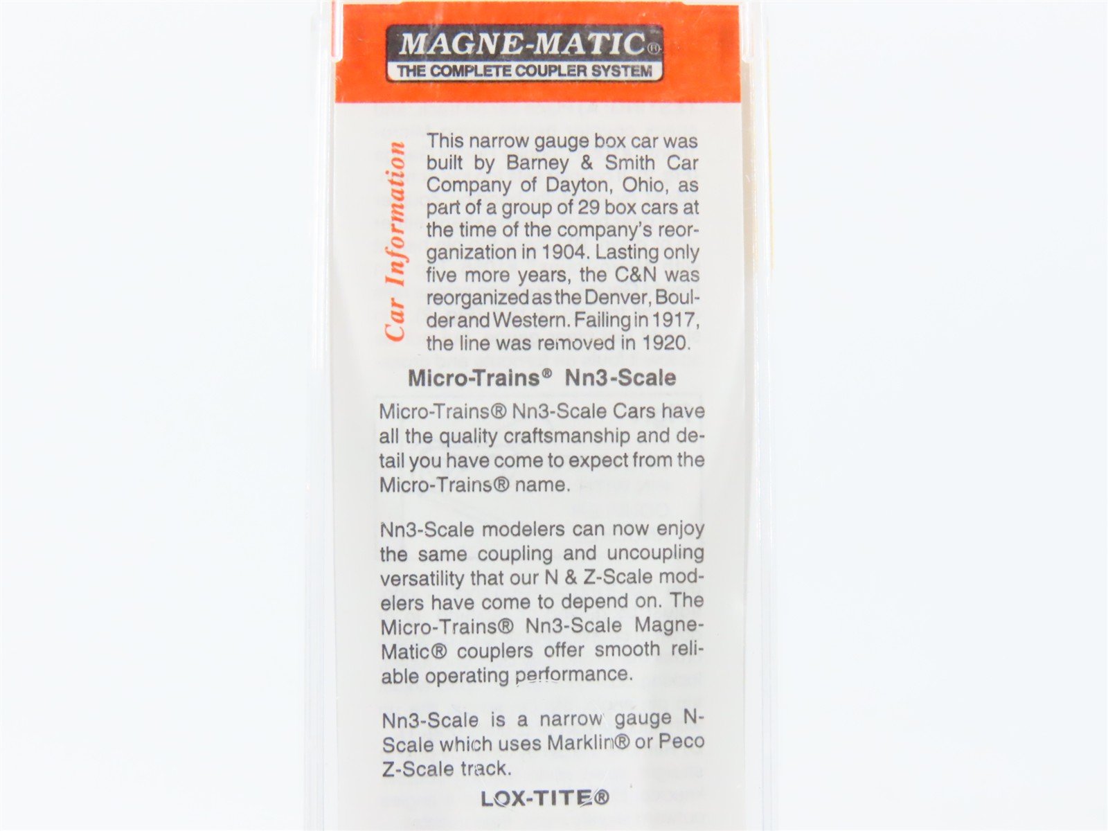 Nn3 Scale Micro-Trains MTL 15108 C&N Colorado & Northwestern 30' Box Car #1026