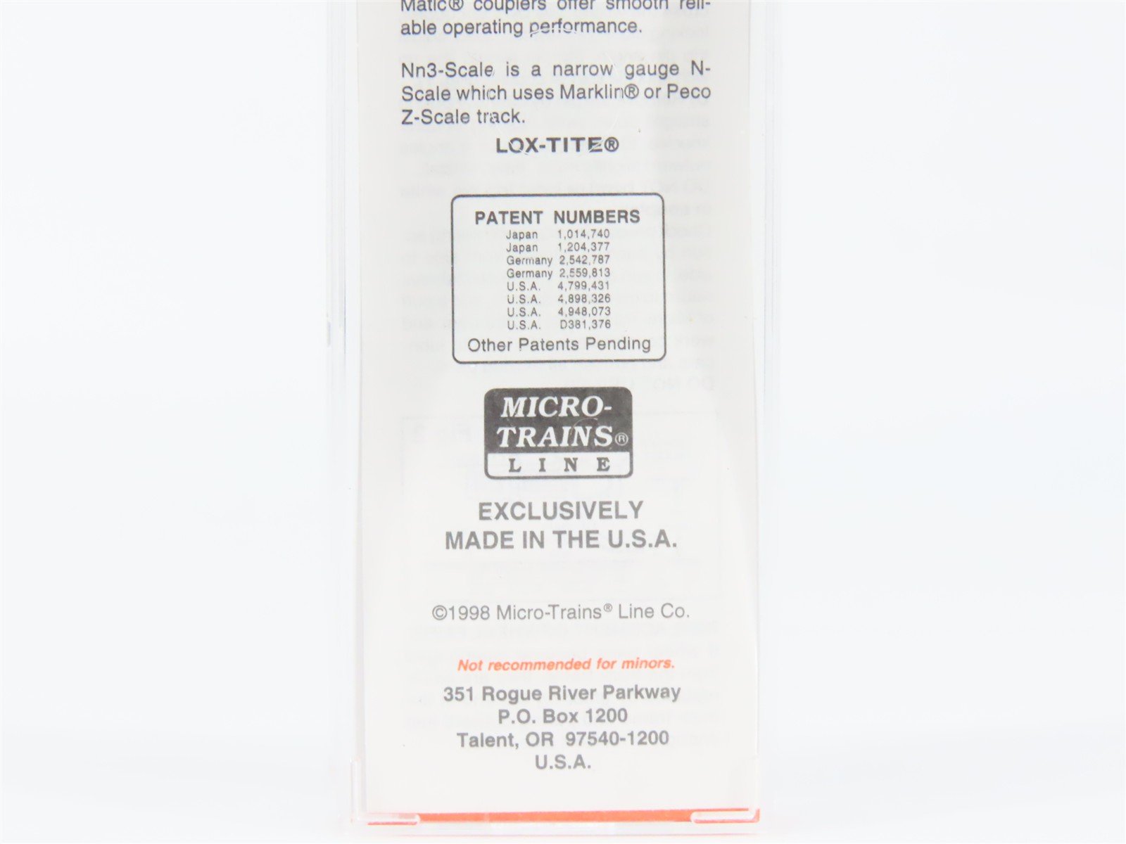 Nn3 Scale Micro-Trains MTL 15108 C&N Colorado & Northwestern 30' Box Car #1026