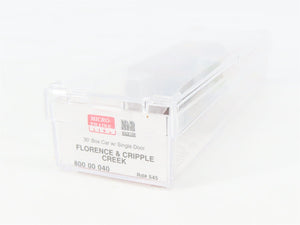 Nn3 Micro-Trains MTL 80000040 F&CC Florence & Cripple Creek 30' Box Car #545