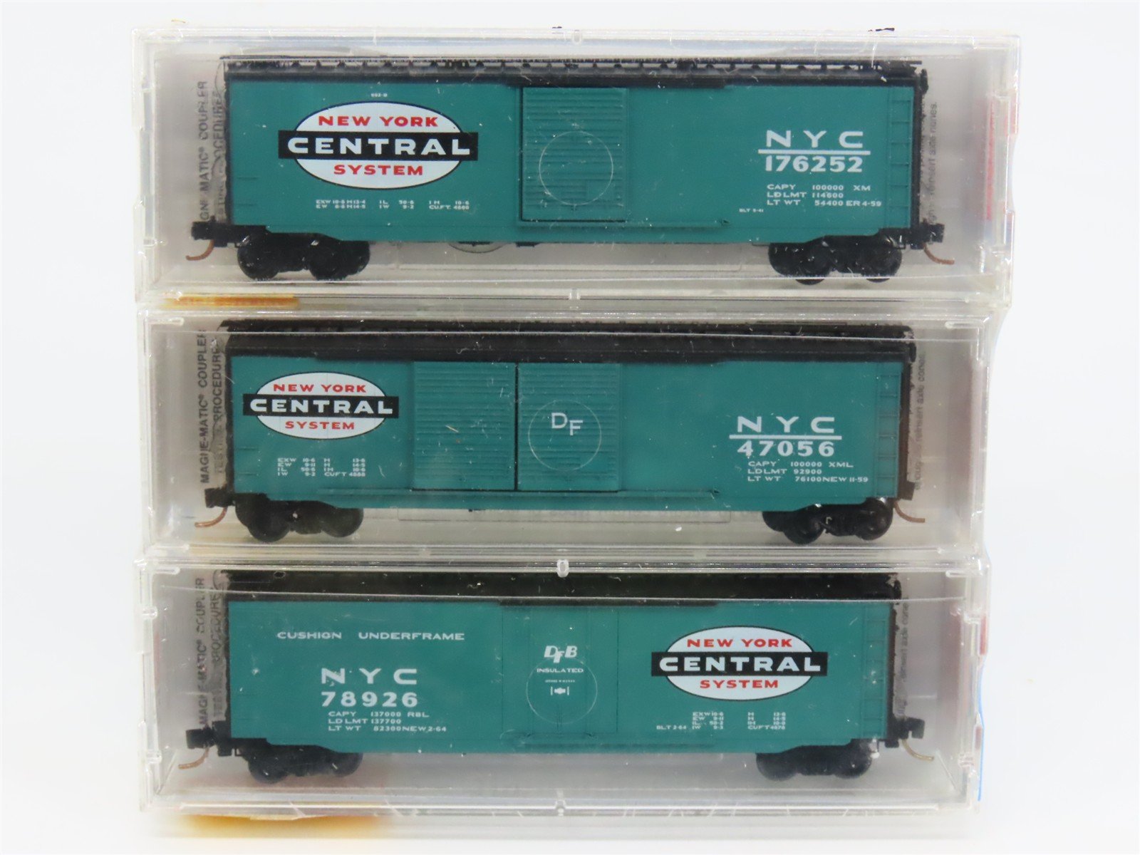 N Scale Micro-Trains MTL 31192 NYC New York Central 50' Box Car 3-Pack Sealed
