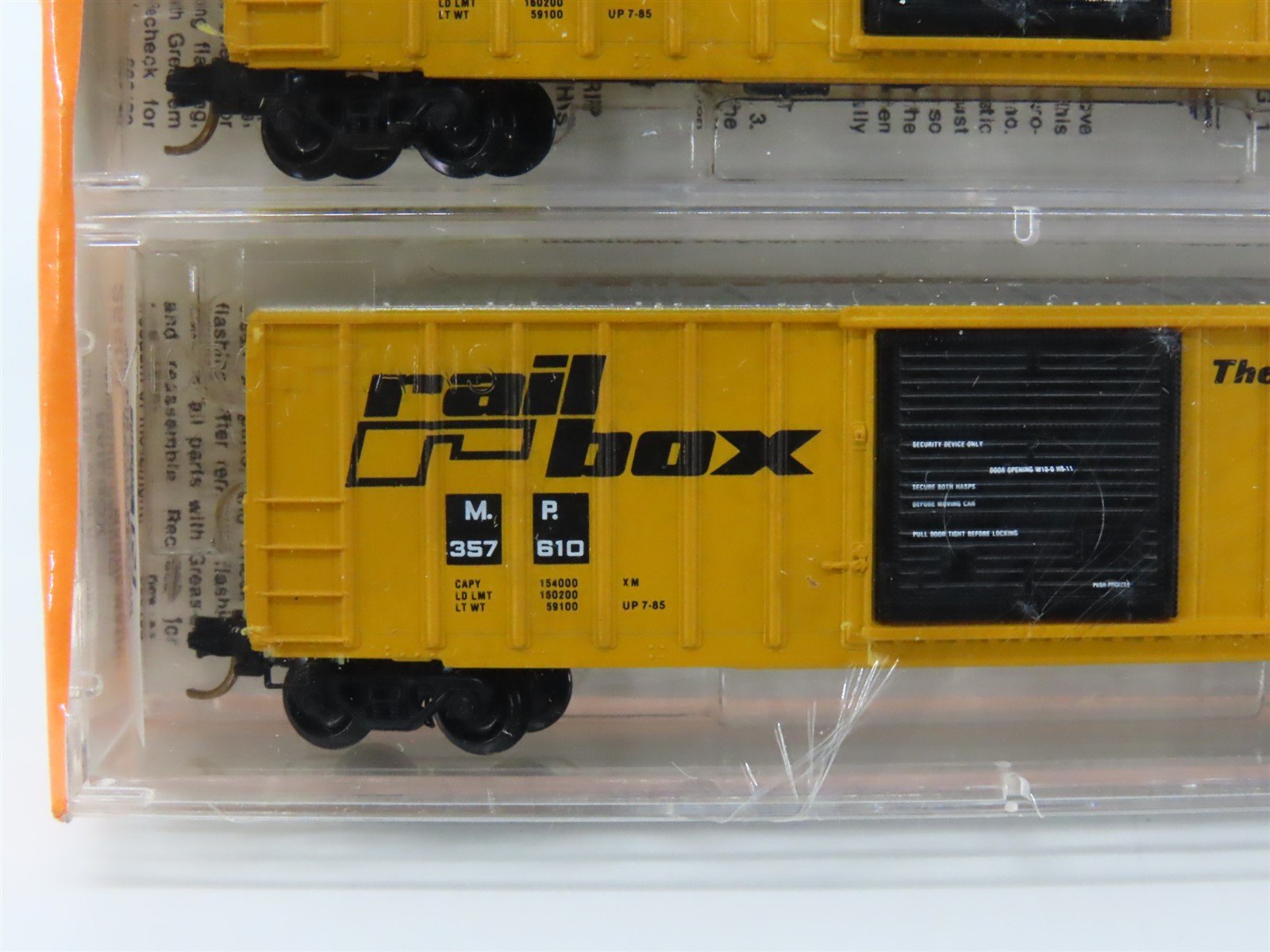 N Micro-Trains MTL 25502 MP Missouri Pacific Railbox 50' Box Cars 3-Pack Sealed