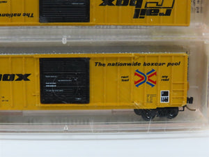 N Micro-Trains MTL 25502 MP Missouri Pacific Railbox 50' Box Cars 3-Pack Sealed