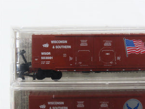N Micro-Trains MTL 75102 WSOR Wisconsin & Southern 50' Box Car 3-Pack Sealed