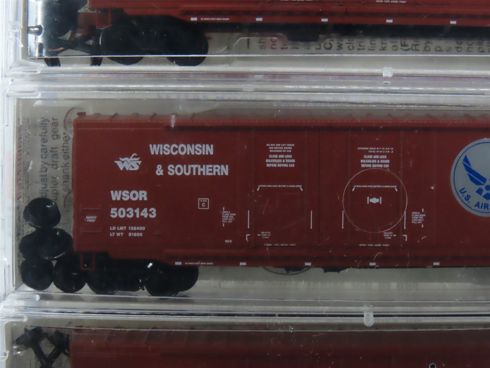 N Micro-Trains MTL 75102 WSOR Wisconsin & Southern 50' Box Car 3-Pack Sealed