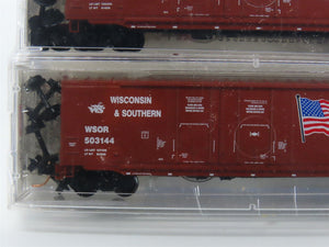 N Micro-Trains MTL 75102 WSOR Wisconsin & Southern 50' Box Car 3-Pack Sealed