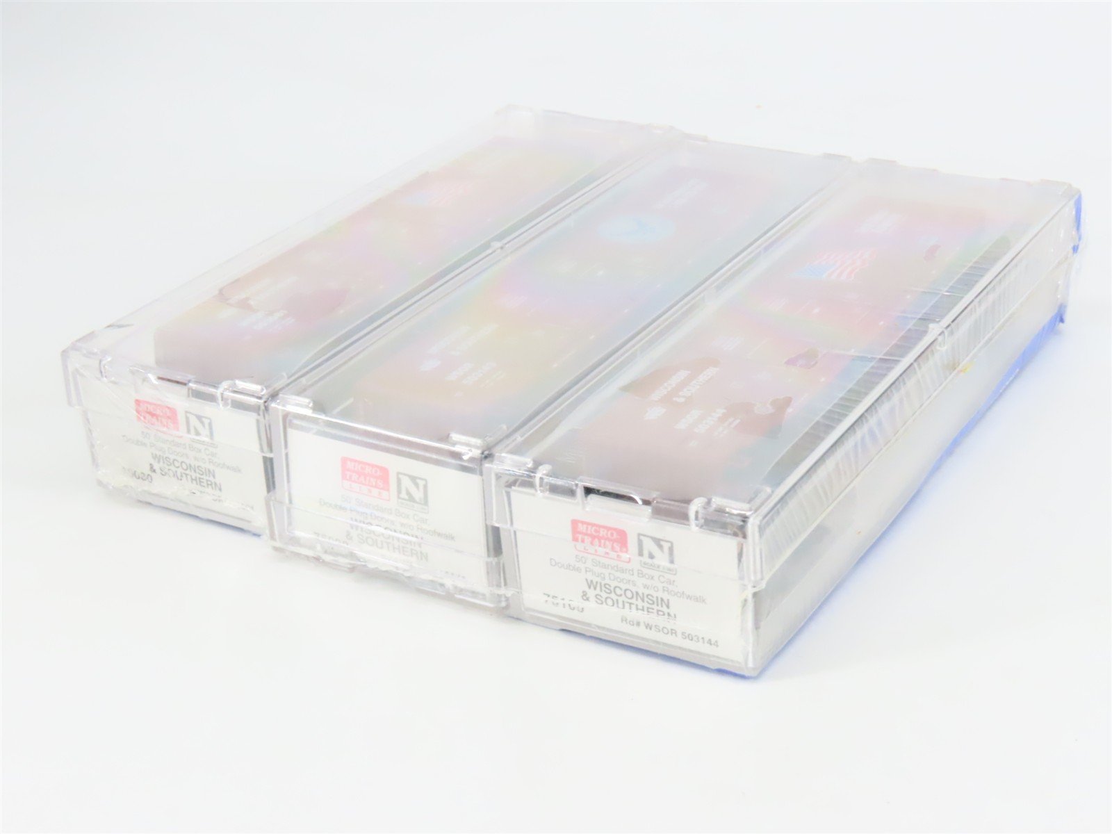 N Micro-Trains MTL 75102 WSOR Wisconsin & Southern 50' Box Car 3-Pack Sealed