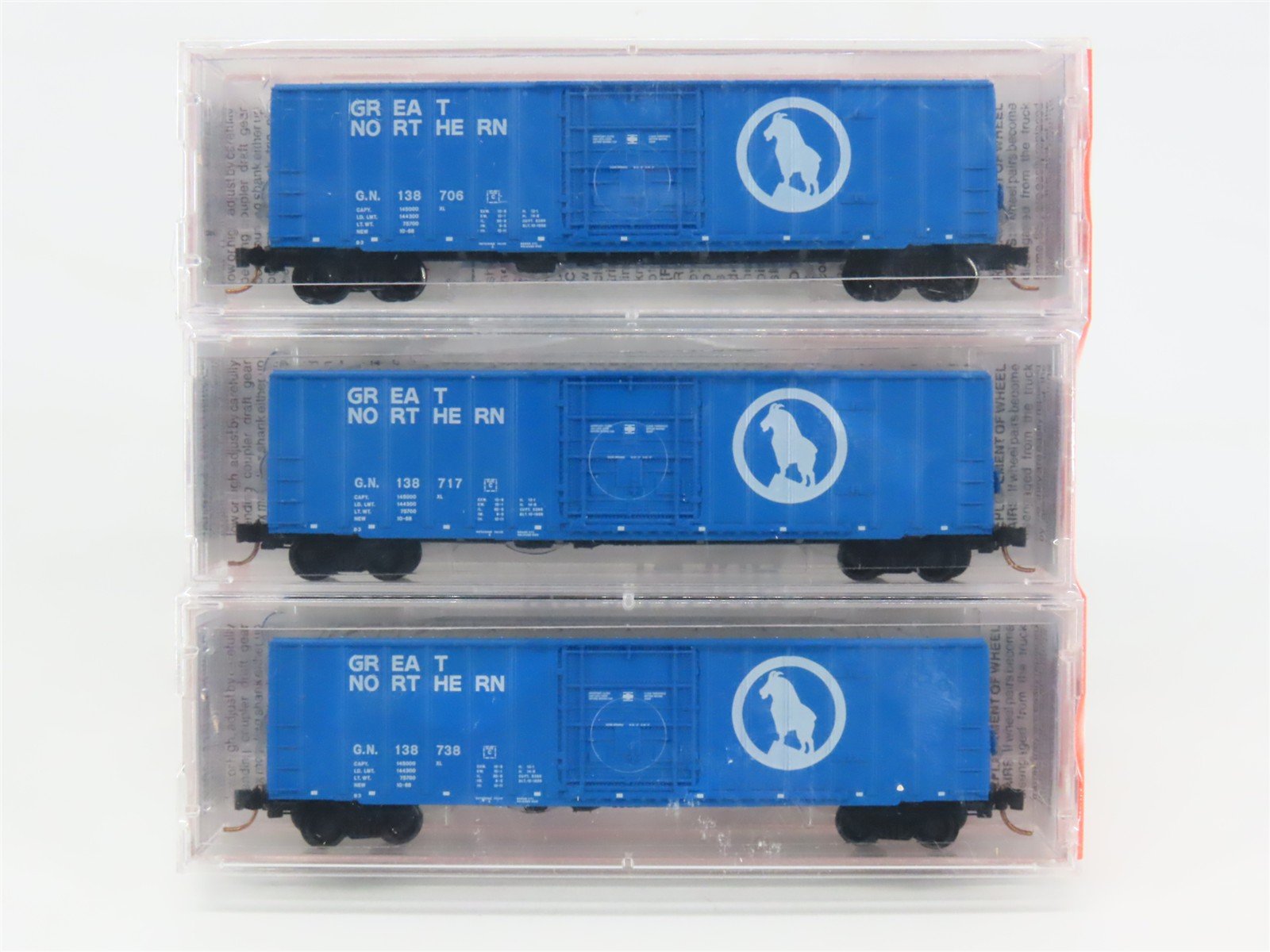 N Scale Micro-Trains MTL 27072 GN Great Northern 50' Box Car 3-Pack Sealed