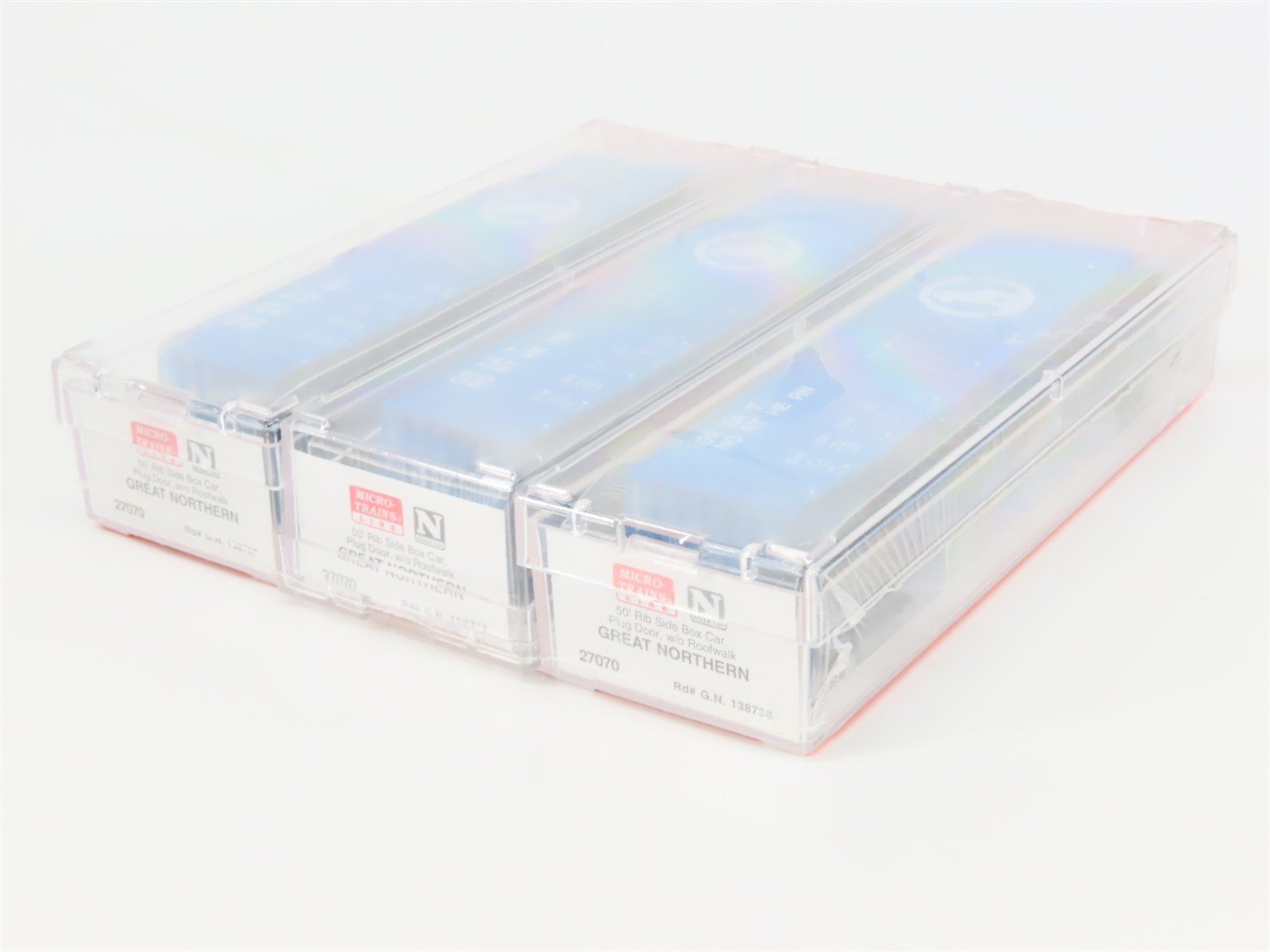 N Scale Micro-Trains MTL 27072 GN Great Northern 50' Box Car 3-Pack Sealed
