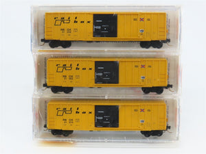 N Micro-Trains MTL 25562 RBOX Railbox 50' Single Door Box Car 3-Pack Sealed