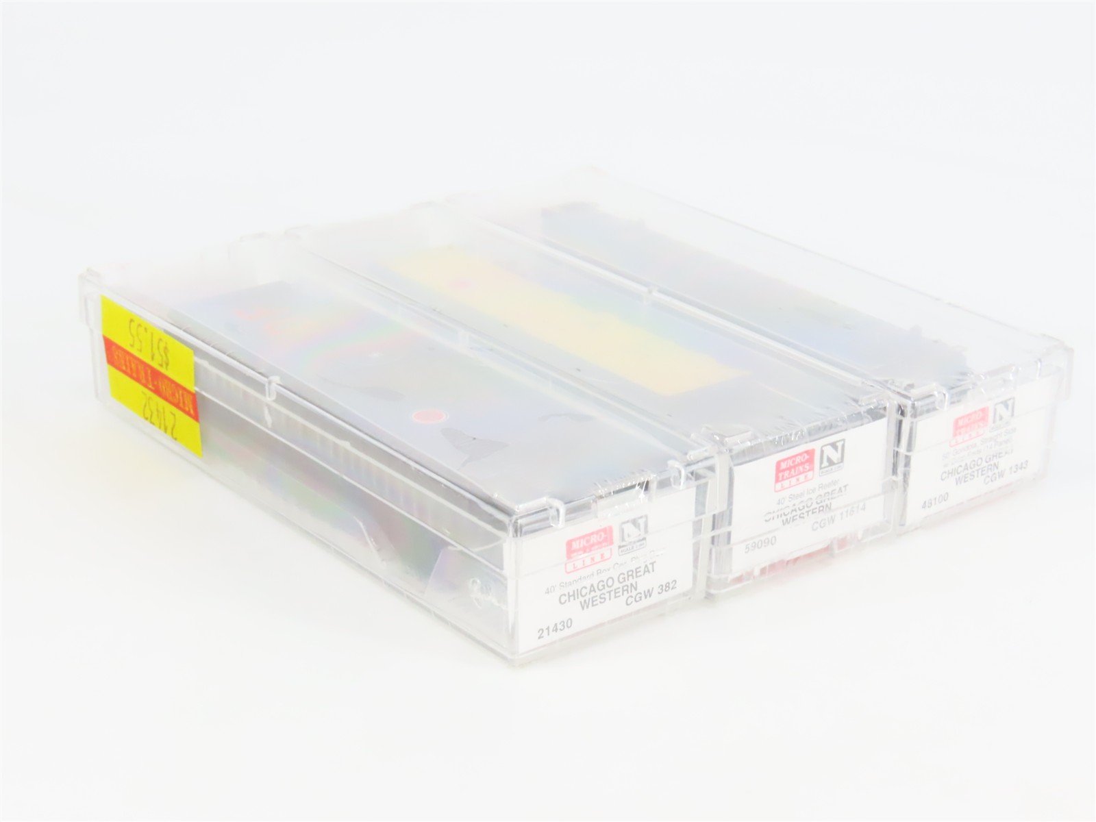 N Micro-Trains MTL CGW Chicago Great Western Box Car, Reefer, & Gondola 3-Pack