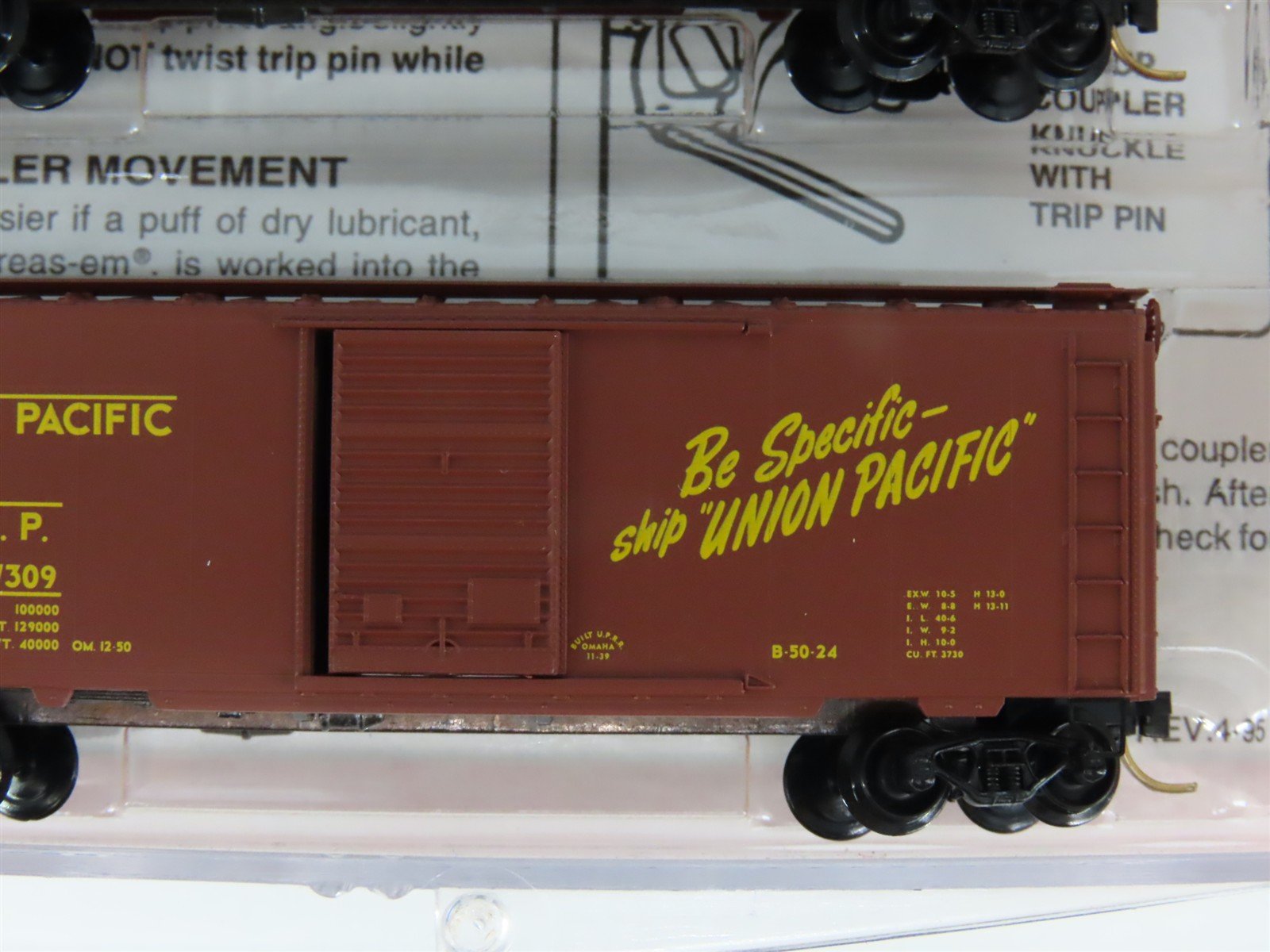 N Scale Micro-Trains MTL 20286-2 UP Union Pacific 40' Single Door Box Car 3-Pack