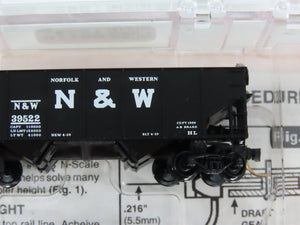 N Scale Micro-Trains MTL 91012 N&W Norfolk & Western 2-Bay Open Hoppers 3-Pack