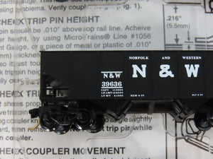 N Scale Micro-Trains MTL 91012 N&W Norfolk & Western 2-Bay Open Hoppers 3-Pack