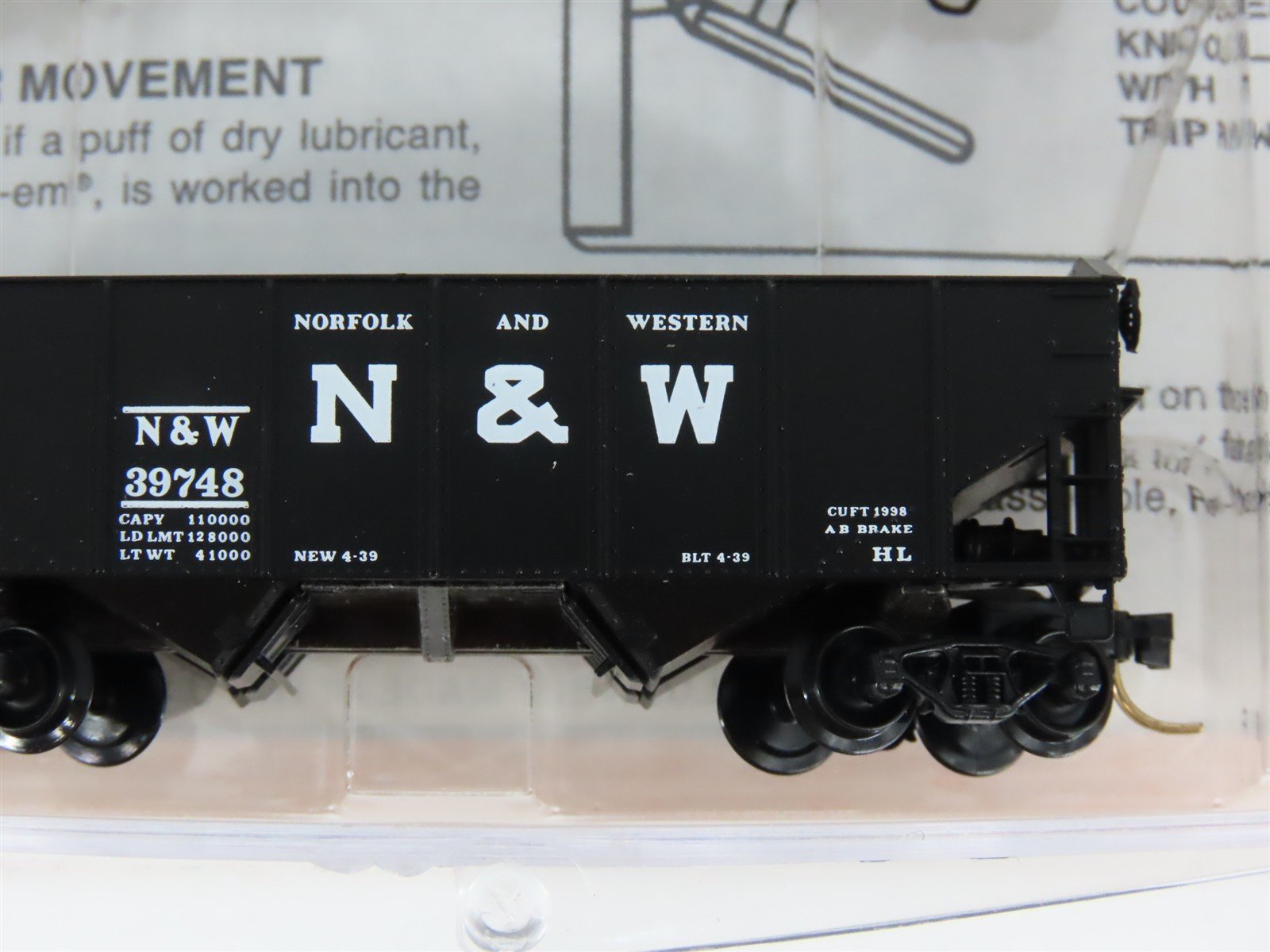 N Scale Micro-Trains MTL 91012 N&W Norfolk & Western 2-Bay Open Hoppers 3-Pack
