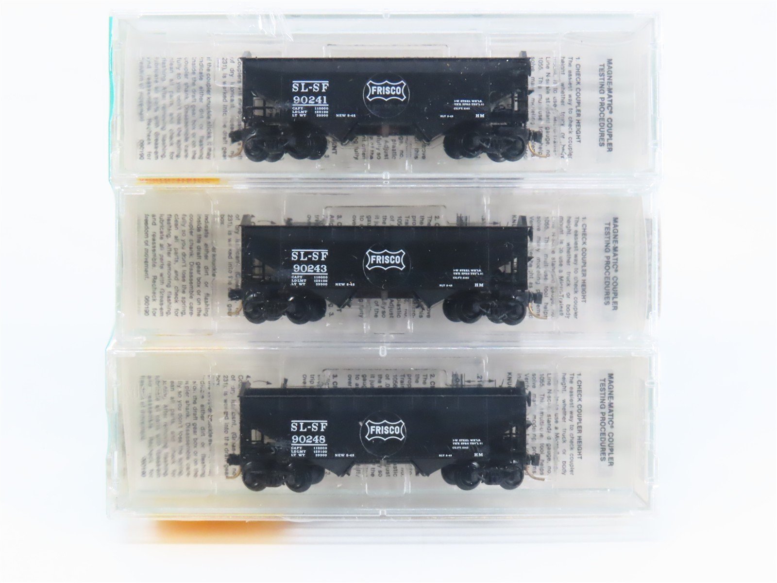 N Scale Micro-Trains MTL 88012 SL-SF Frisco 2-Bay Open Hopper 3-Pack Sealed