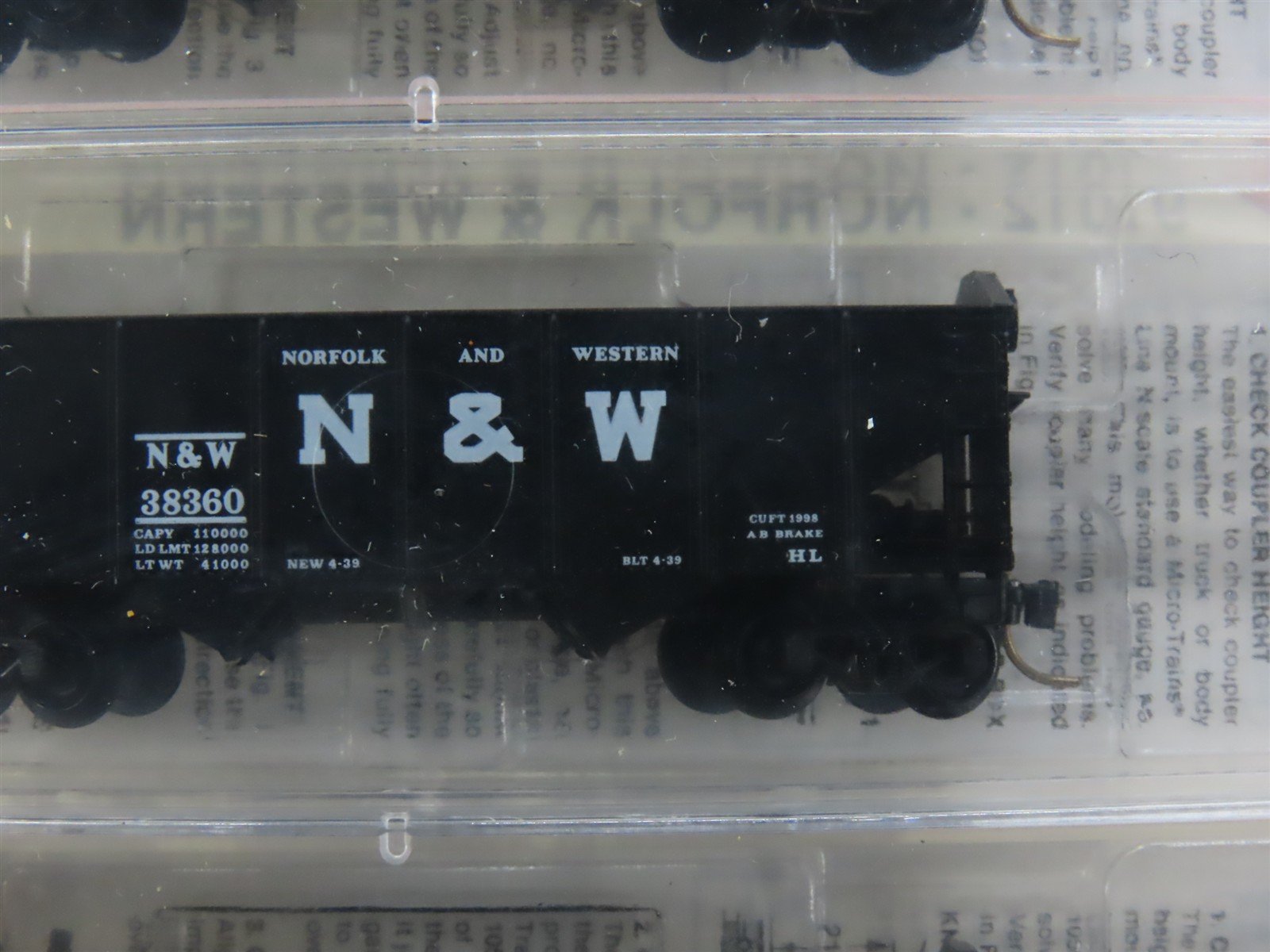 N Scale Micro-Trains MTL 91012 N&W Norfolk & Western 2-Bay Hopper 3-Pack Sealed