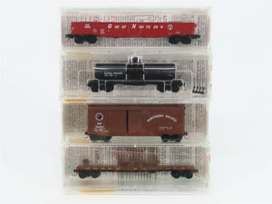 N Micro-Trains MTL 23252 BN Merger Fallen Flags #5 Freight 4-Pack Sealed