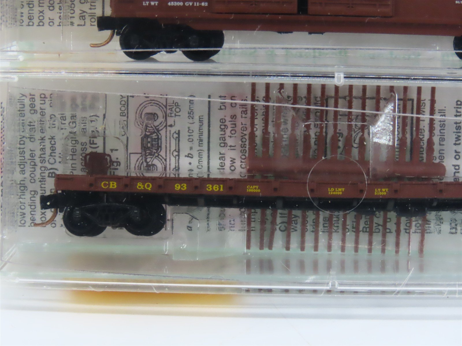 N Micro-Trains MTL 23252 BN Merger Fallen Flags #5 Freight 4-Pack Sealed