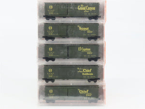N Scale Micro-Trains MTL 34262 ATSF Santa Fe Map & Slogan Box Cars 5-Pack Sealed