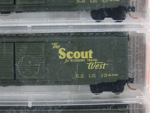 N Scale Micro-Trains MTL 34262 ATSF Santa Fe Map & Slogan Box Cars 5-Pack Sealed