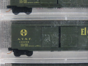 N Scale Micro-Trains MTL 34262 ATSF Santa Fe Map & Slogan Box Cars 5-Pack Sealed