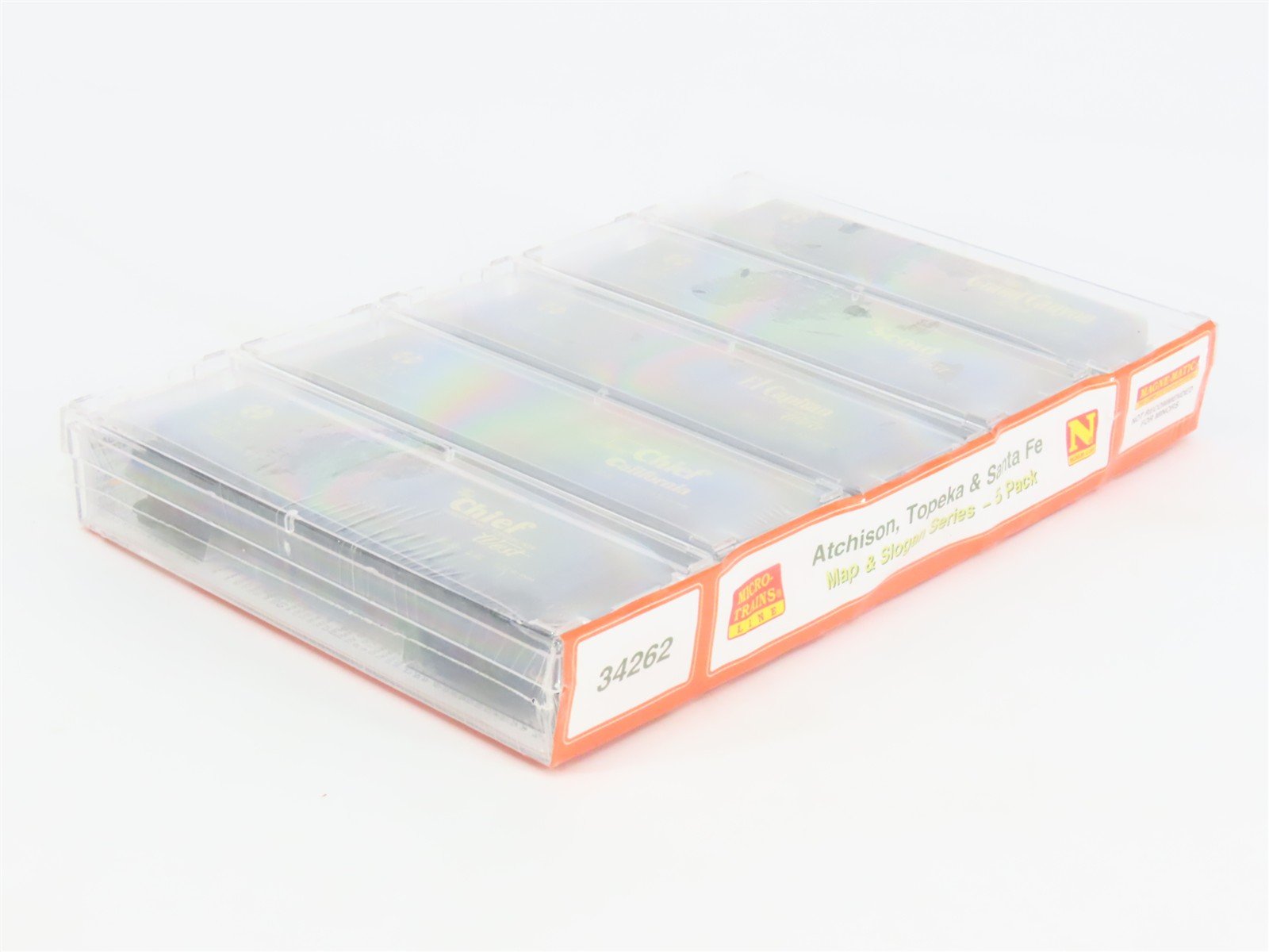 N Scale Micro-Trains MTL 34262 ATSF Santa Fe Map & Slogan Box Cars 5-Pack Sealed