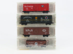 N Micro-Trains MTL 22102 Fallen Flags BN Merger Hopper & Box Cars 4-Pack Sealed