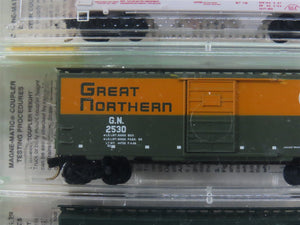 N Micro-Trains MTL 20226-2 SP&S/BN/NP/CB&Q Fallen Flags Box Cars 4-Pack Sealed