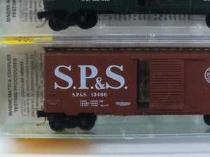 N Micro-Trains MTL 20226-2 SP&S/BN/NP/CB&Q Fallen Flags Box Cars 4-Pack Sealed