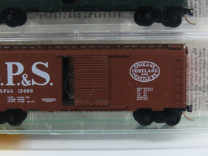 N Micro-Trains MTL 20226-2 SP&S/BN/NP/CB&Q Fallen Flags Box Cars 4-Pack Sealed