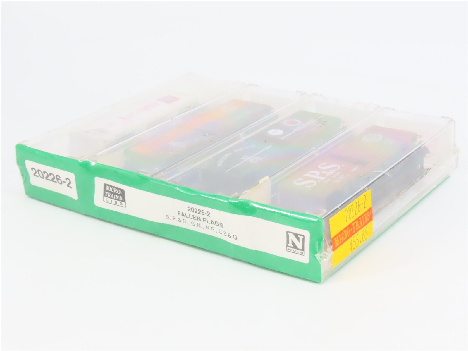 N Micro-Trains MTL 20226-2 SP&S/BN/NP/CB&Q Fallen Flags Box Cars 4-Pack Sealed