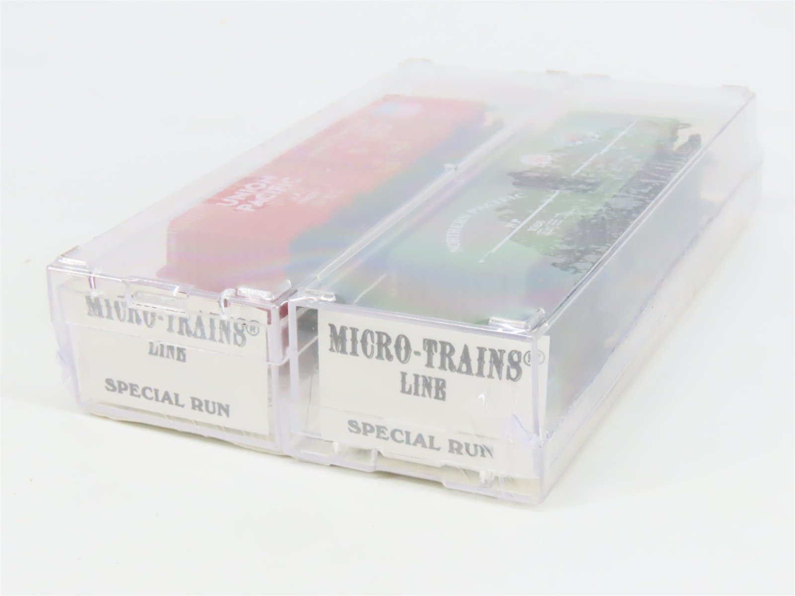 N Kadee Micro-Trains MTL TexNrails Special Run UP/NP Box Cars 2-Pack Sealed