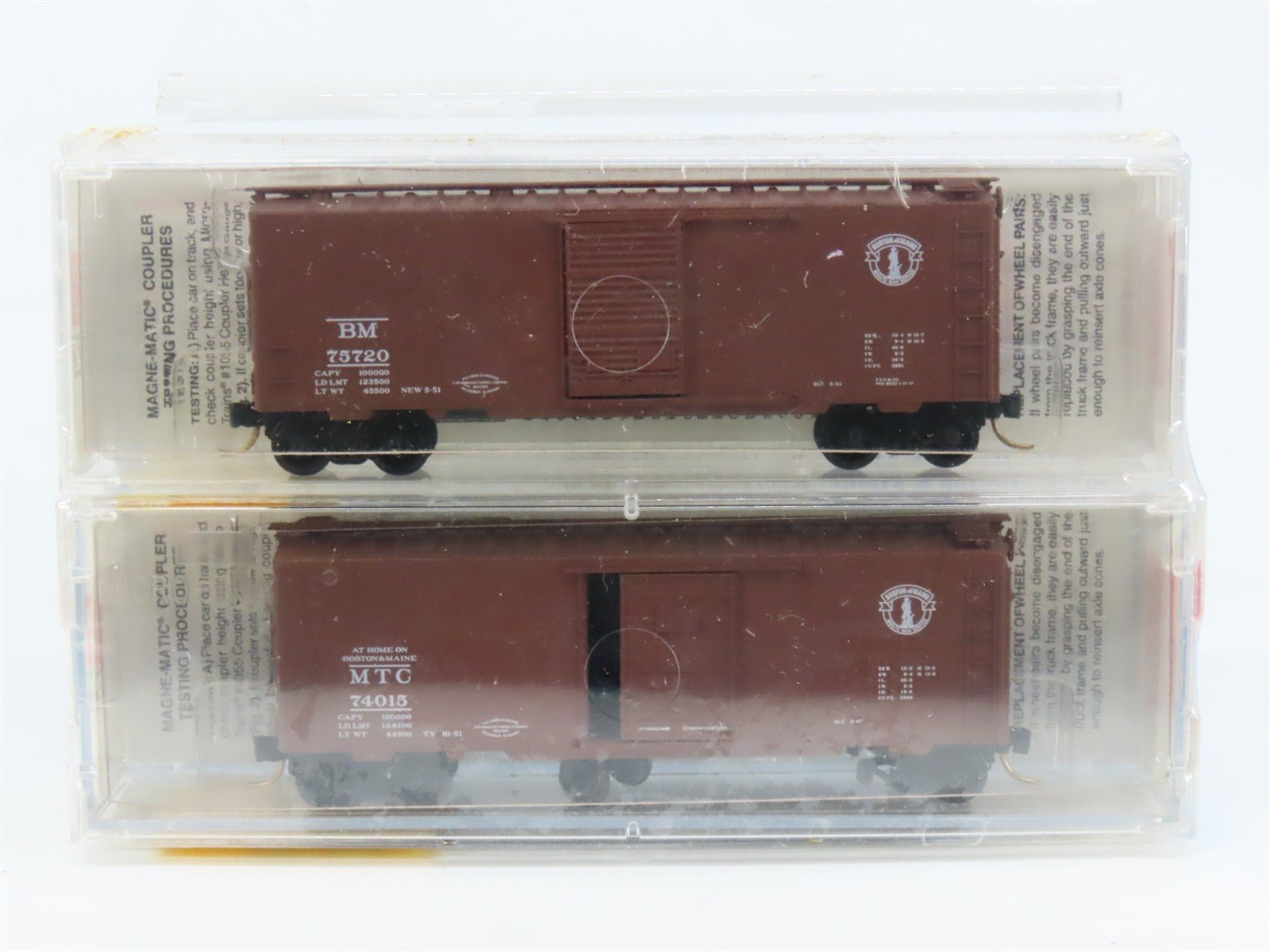 N Scale Micro-Trains MTL 20326-2 BM Boston & Maine 40' Box Car 2-Pack Sealed
