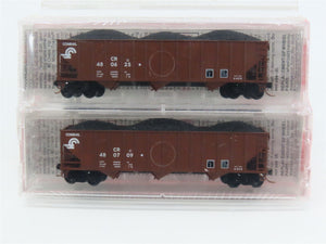 N Scale Micro-Trains MTL 108032 CR Conrail 3-Bay Hoppers w/ Loads 2-Pack Sealed