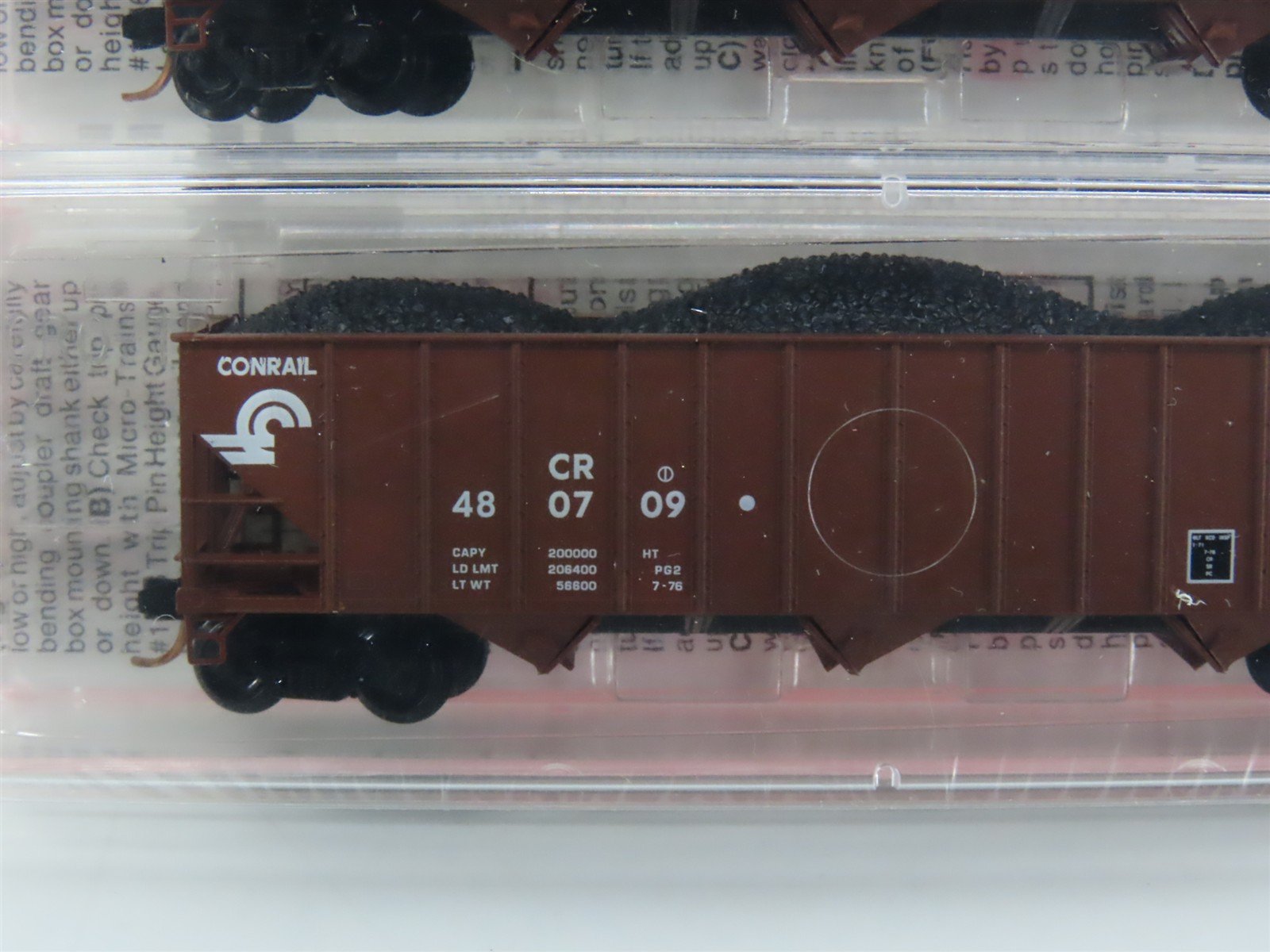 N Scale Micro-Trains MTL 108032 CR Conrail 3-Bay Hoppers w/ Loads 2-Pack Sealed