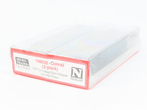 N Scale Micro-Trains MTL 108032 CR Conrail 3-Bay Hoppers w/ Loads 2-Pack Sealed
