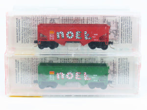 N Scale Micro-Trains MTL 55392 1997 Noel Holiday 2-Bay Hoppers 2-Pack Sealed