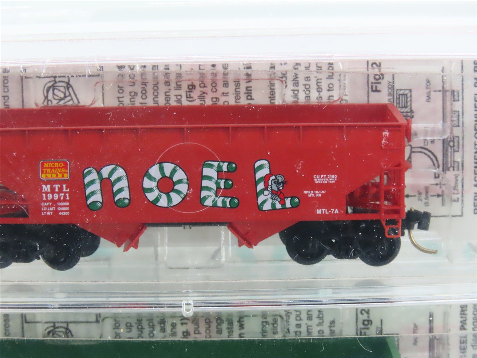 N Scale Micro-Trains MTL 55392 1997 Noel Holiday 2-Bay Hoppers 2-Pack Sealed