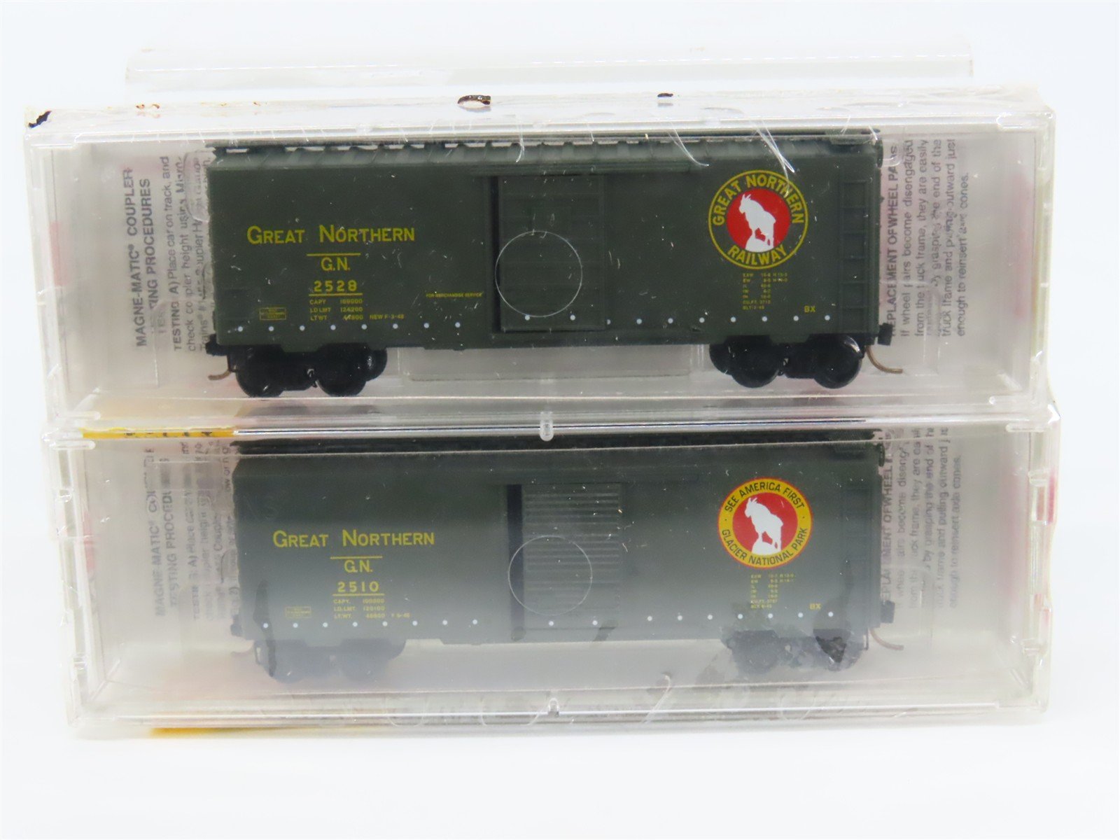 N Scale Micro-Trains MTL 20406-2 GN Great Northern 40' Box Car 2-Pack Sealed