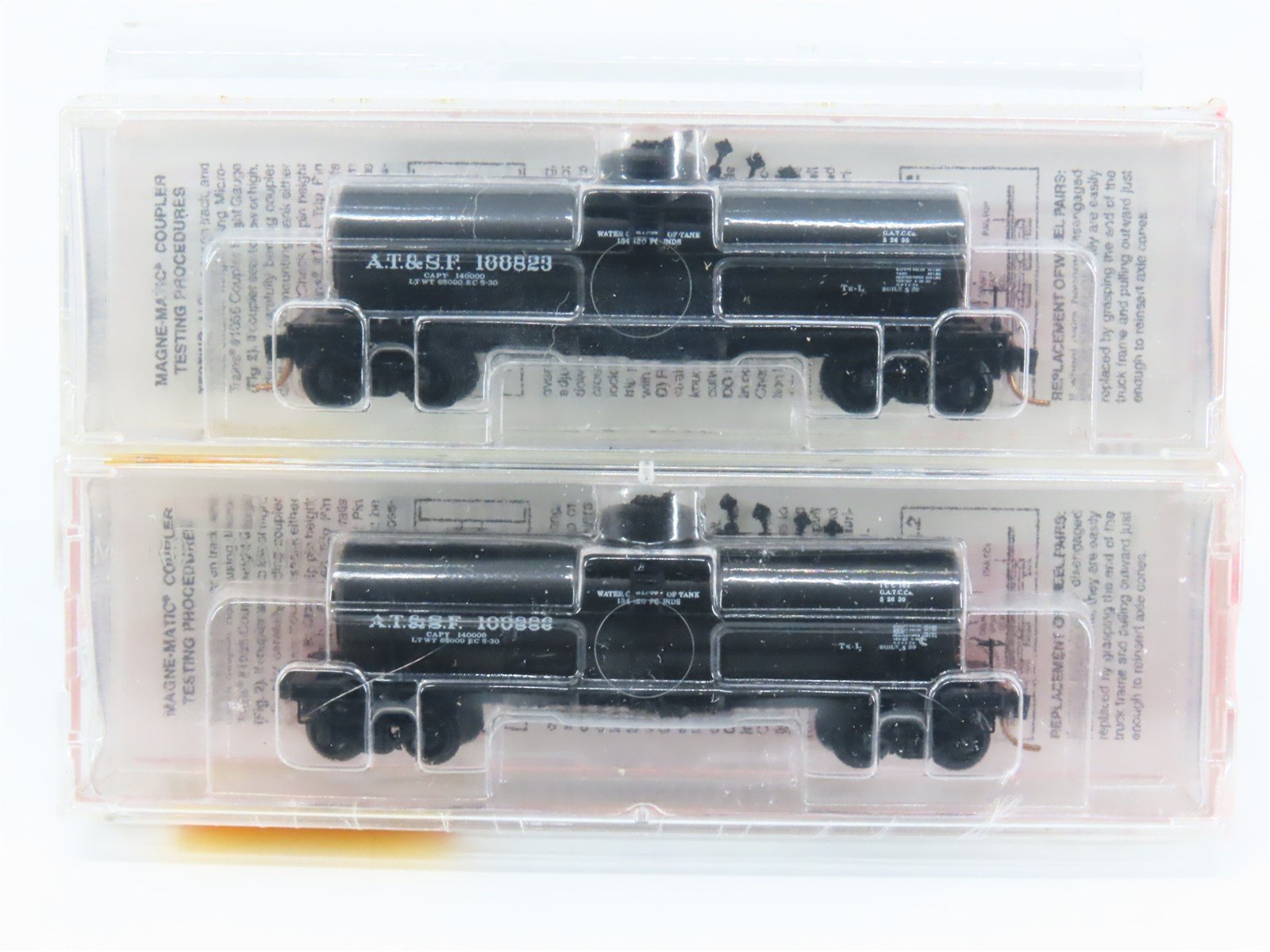 N Scale Micro-Trains MTL 65012 ATSF Santa Fe 39' Tank Cars 2-Pack Sealed