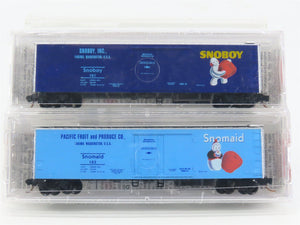 N Scale Micro-Trains MTL 69112 Snoboy & Snomaid Mechanical Reefer 2-Pack Sealed