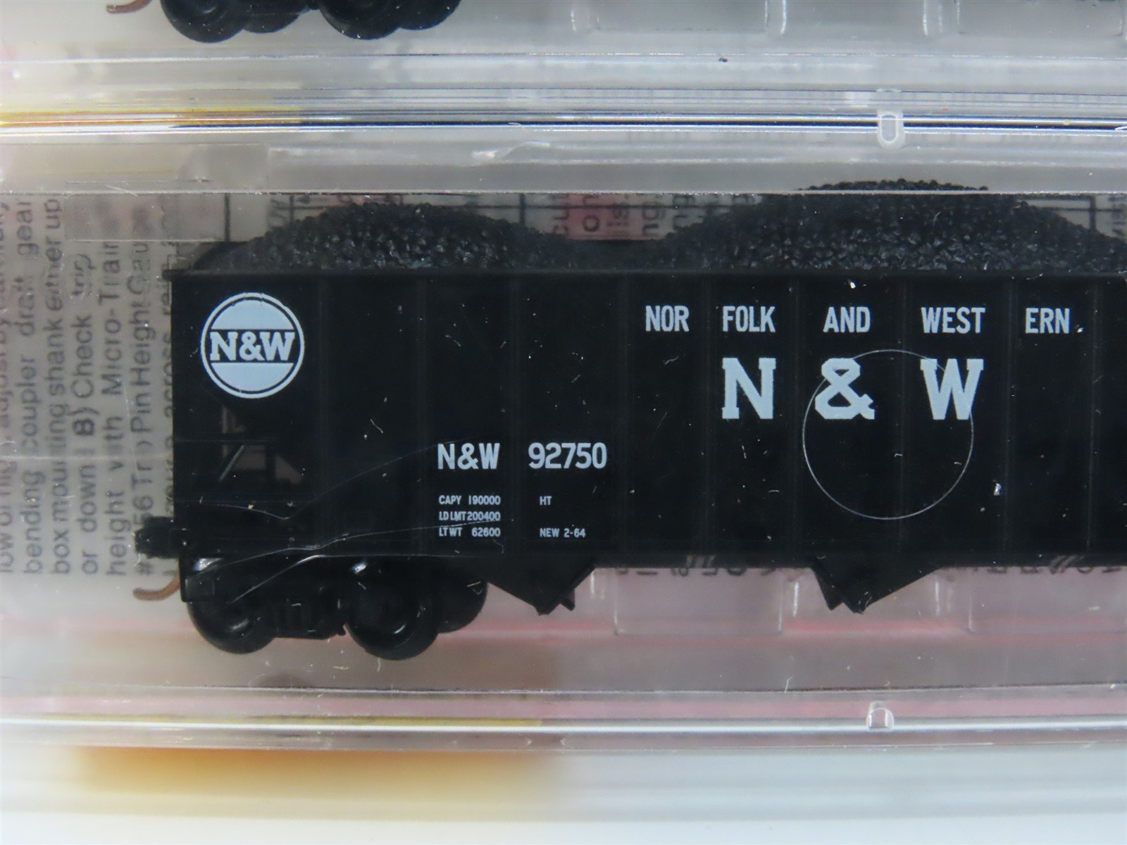 N Scale Micro-Trains MTL 108012 N&W Norfolk & Western 3-Bay Hopper 2-Pack Sealed