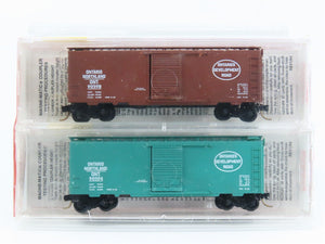 N Scale Micro-Trains MTL 20376-2 ONT Ontario Northland 40' Box Car 2-Pack Sealed