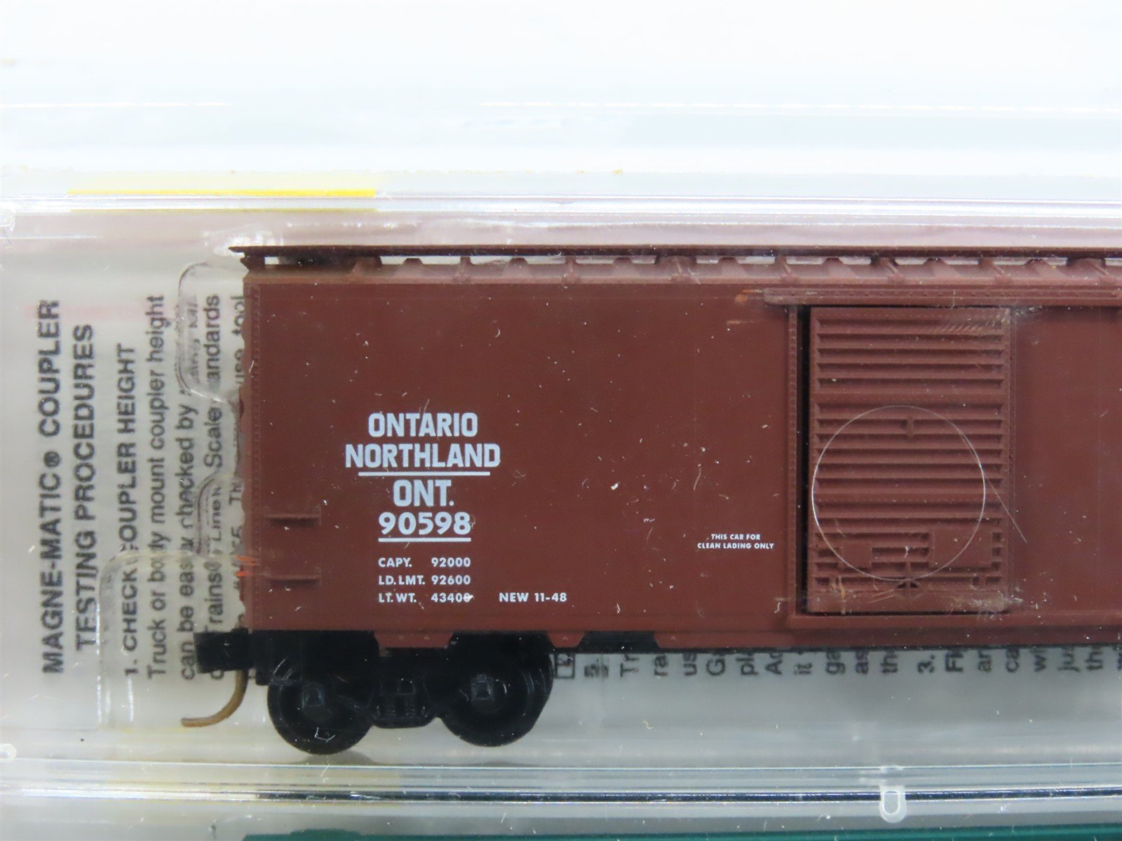 N Scale Micro-Trains MTL 20376-2 ONT Ontario Northland 40' Box Car 2-Pack Sealed