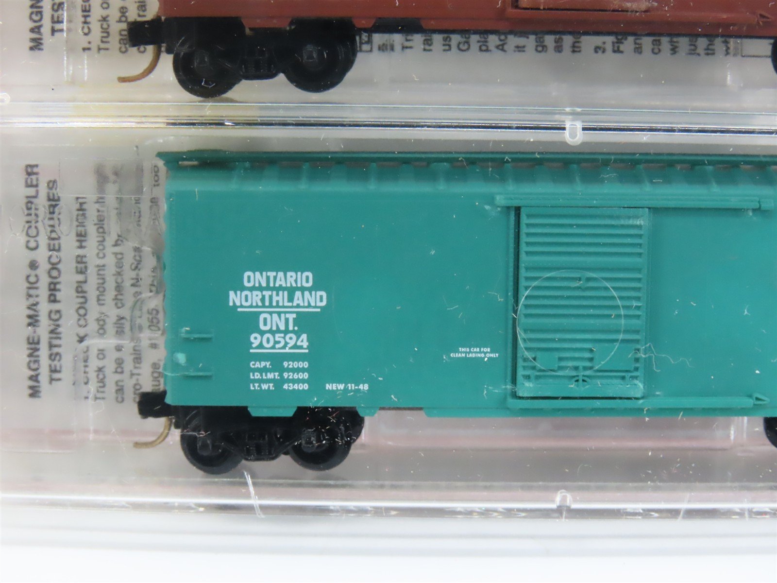 N Scale Micro-Trains MTL 20376-2 ONT Ontario Northland 40' Box Car 2-Pack Sealed